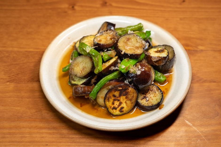 なすとししとうの煮浸し