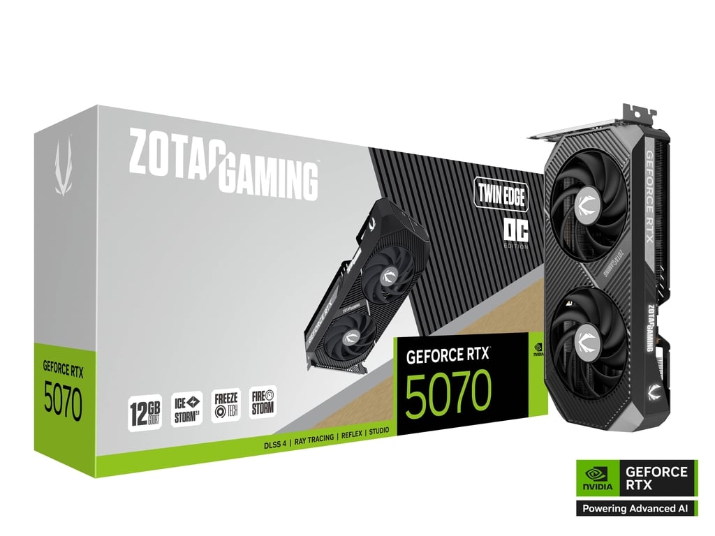 ZOTAC GAMING GeForce RTX 5070 TWIN EDGE OC 12GB GDDR7