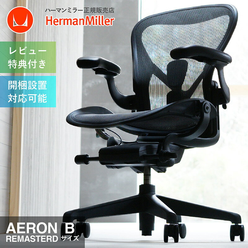 【在庫有/短納期/当店限定レビュー特典】アーロンチェア リマスタード ポスチャーフィットSLフル装備 Bサイズ グラファイトフレーム グラファイトベース BBキャスター ［AER1B23DW ALP G1 G1 G1 BB BK 23103］【ハーマンミラー正規店｜アーロンチェア開梱設置対応】
